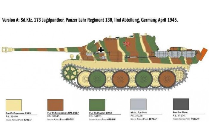 Model Kit tank 6564 - Sd. Kfz.173 Jagdpanther with crew (1:35)