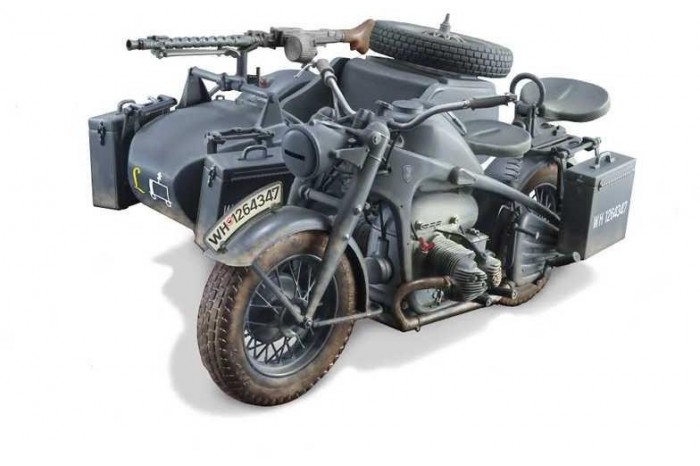 Model Kit military 7406 - Zundapp KS 750 with sidecar (1:9)