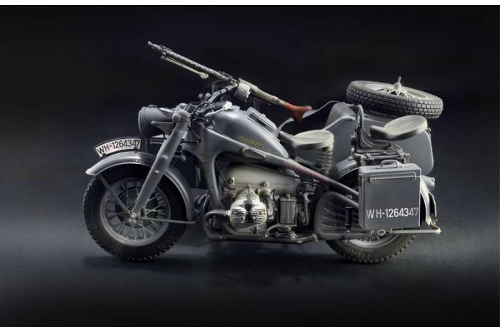 Model Kit military 7406 - Zundapp KS 750 with sidecar (1:9)