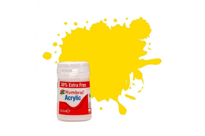 Humbrol barva akryl AB0069EP - No 69 Yellow Gloss (+ 30% navíc zdarma)