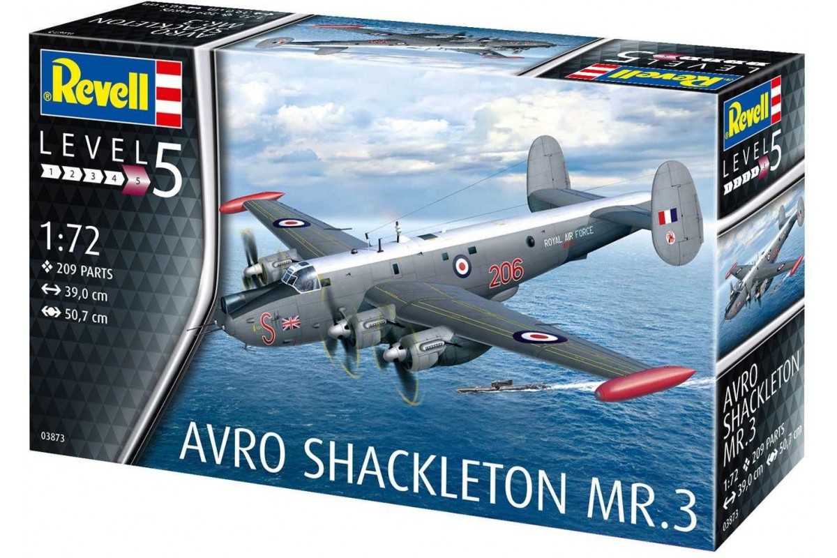 03873 Revell 1:72 Avro Shackleton Mk.3 Aircraft Model Kit