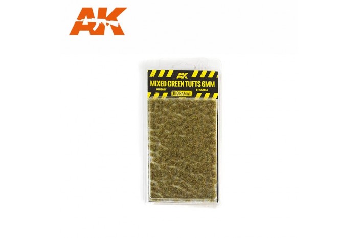 Mixed green Tufts - 6mm - 8119