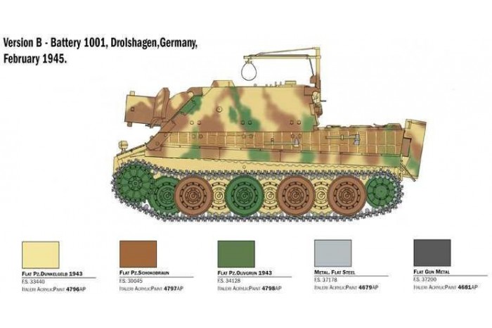 Model Kit military 6573 - 38 cm RW 61 auf STURMMORSER TIGER (1:35)