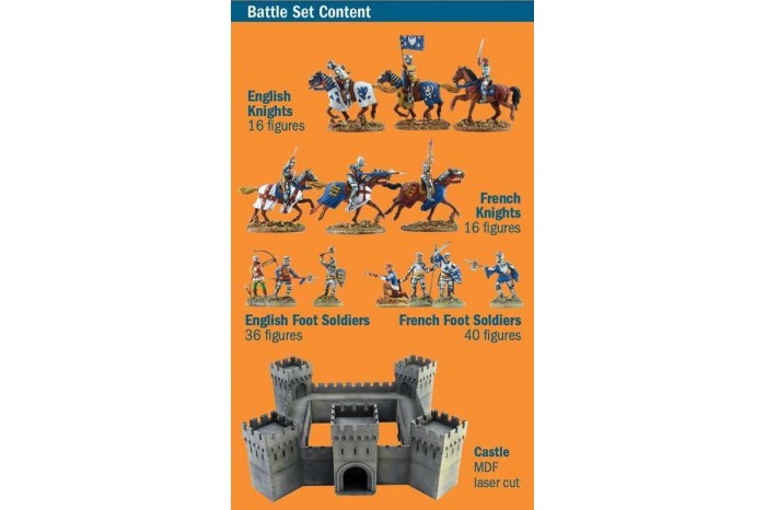 Model Kit diorama 6185 - 100 YEARS' WAR Castle under siege (1:72)