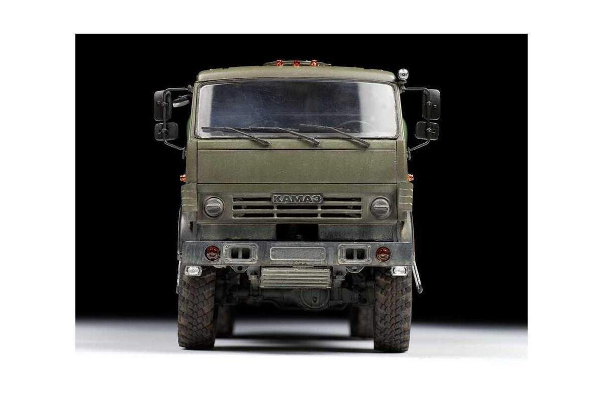 ZVEZDA 3697 Russian Kamaz Truck 3-Axel Plastic Kit 1/35 Scale Track 48 