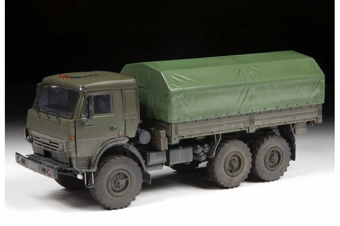Model Kit military 3697 - Russian three axle truck K-5350 "MUSTANG" (1:35)
