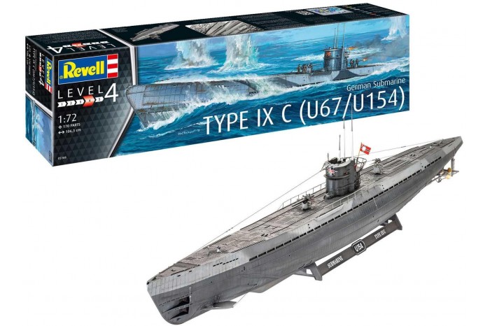 Plastic ModelKit ponorka 05166 - German Submarine Type IXC U67/U154 (1:72)
