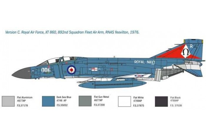 Model Kit letadlo 1434 - F-4M PHANTOM FG.1 (1:72)