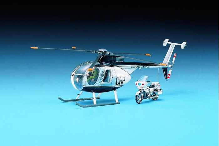 Model Kit vrtulník 12249 - HUGHES 500D POLICE HELICOPTER (1:48)