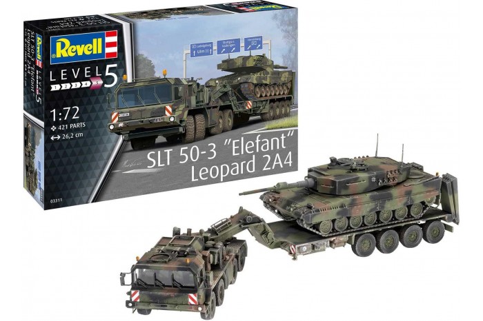 Plastic Modelkit military 03311 - SLT 50-3 "Elefant" + Leopard 2A4 (1:72)