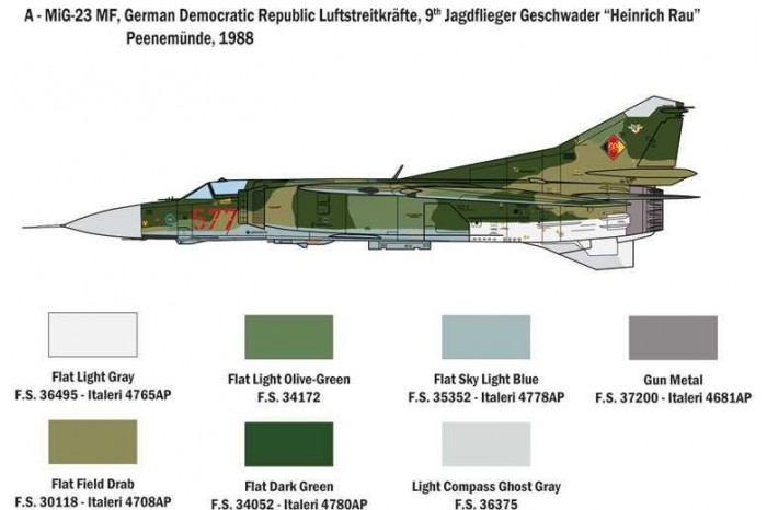 Model Kit letadlo 2798 - MiG-23 MF/BN Flogger (1:48)