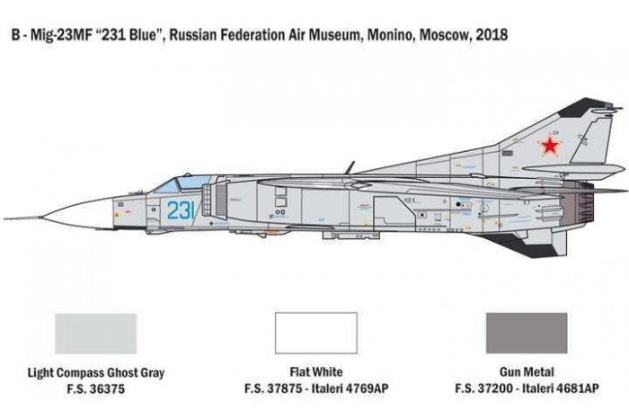 Model Kit letadlo 2798 - MiG-23 MF/BN Flogger (1:48)