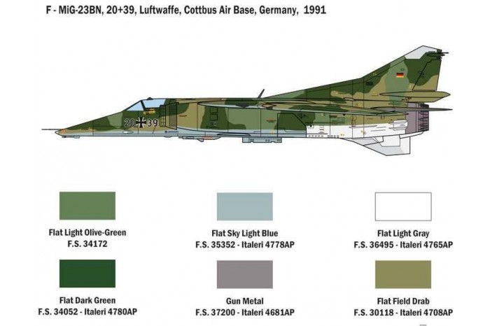 Model Kit letadlo 2798 - MiG-23 MF/BN Flogger (1:48)