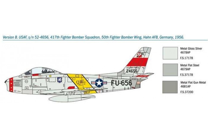 Model Kit letadlo 1426 - F. 86 F Sabre (1:72)