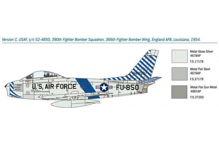 Model Kit letadlo 1426 - F. 86 F Sabre (1:72)