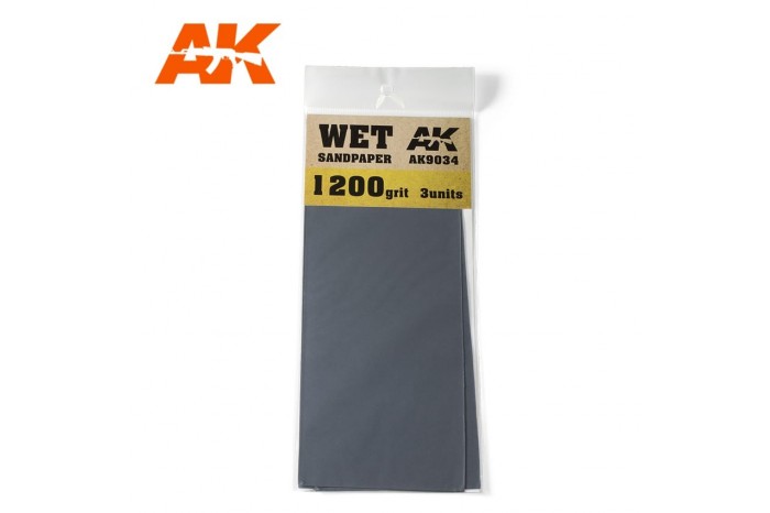 Brusný papír 1200 - mokré použití (Wet Sandpaper 1200) 3ks - AK9034
