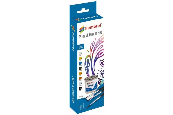 Sada emailových barev a štětců - Metallic - AA9062