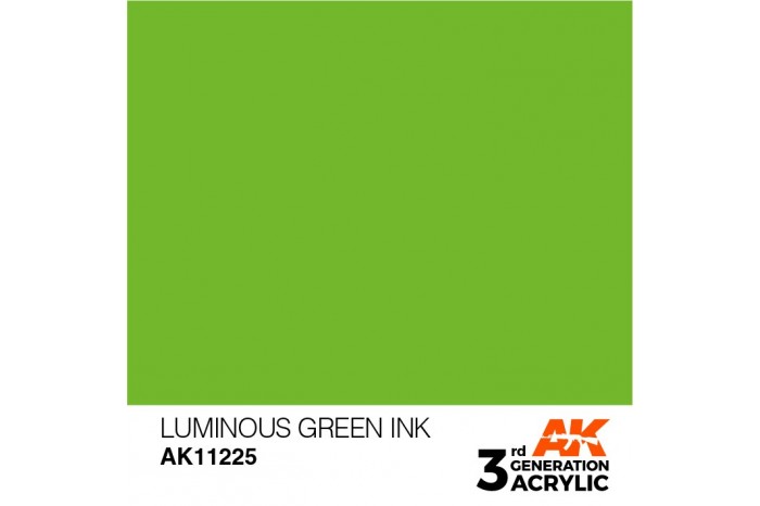 225: Luminous Green Ink (17ml) - acryl
