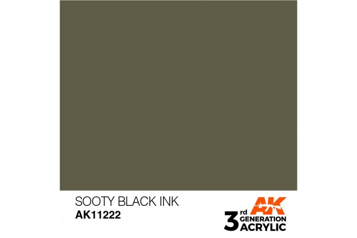 222: Sooty Black Ink (17ml) - acryl