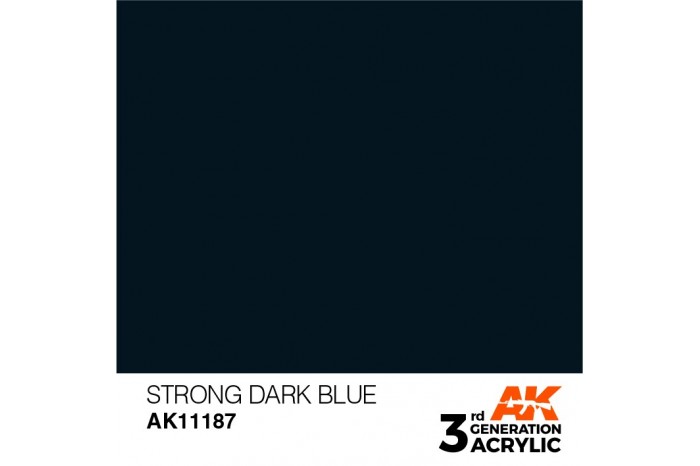 187: Strong Dark Blue (17ml) - acryl
