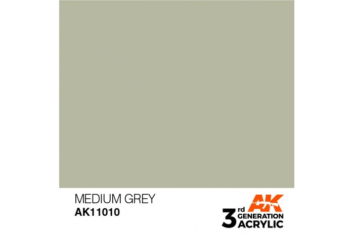 010: Medium Grey (17ml) - acryl