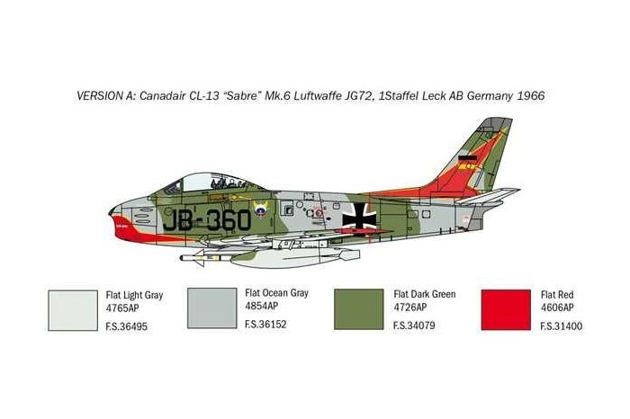 Italeri 2799 F-86E Sabre 1:48 Plastic Model Kit 