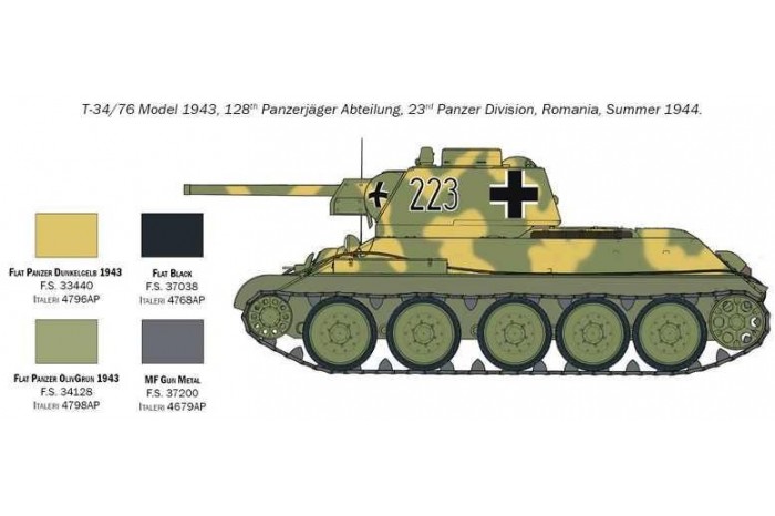 Model Kit tank 7078 - T-34/76 Model 1943 (1:72)