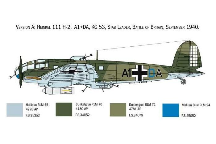 Model Kit letadlo 1436 - HEINKEL HE111H (1:72)