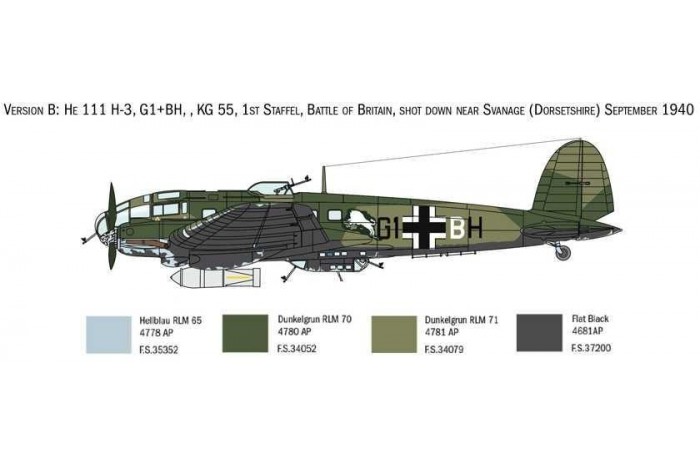 Model Kit letadlo 1436 - HEINKEL HE111H (1:72)