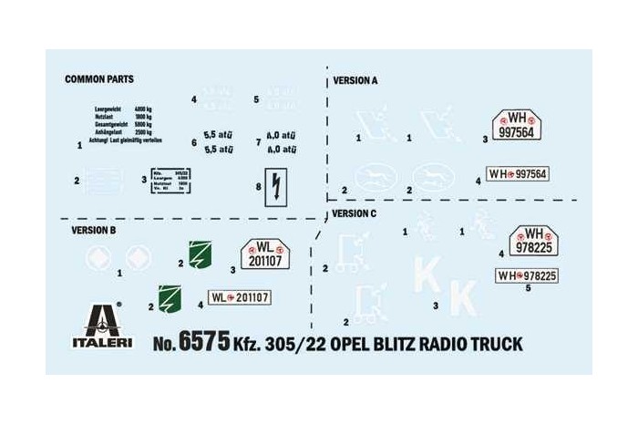 Model Kit military 6575 - Opel Blitz Radio Truck (1:35)