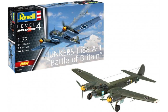 Plastic ModelKit letadlo 04972 - Junkers Ju88 A-1 Battle of Britain (1:72)