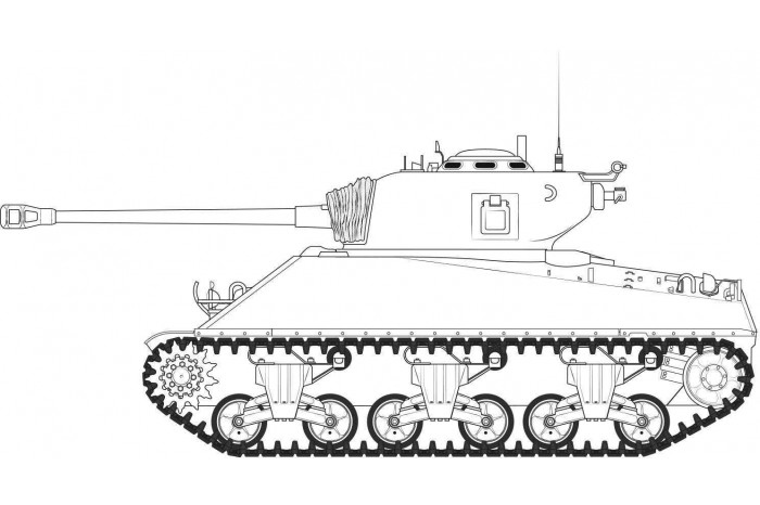 Classic Kit tank A1365 - M4A3(76)W SHERMAN (1:35)