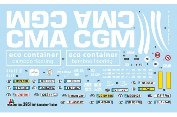 Model Kit truck 3951 - 40’ Container Trailer (1:24)