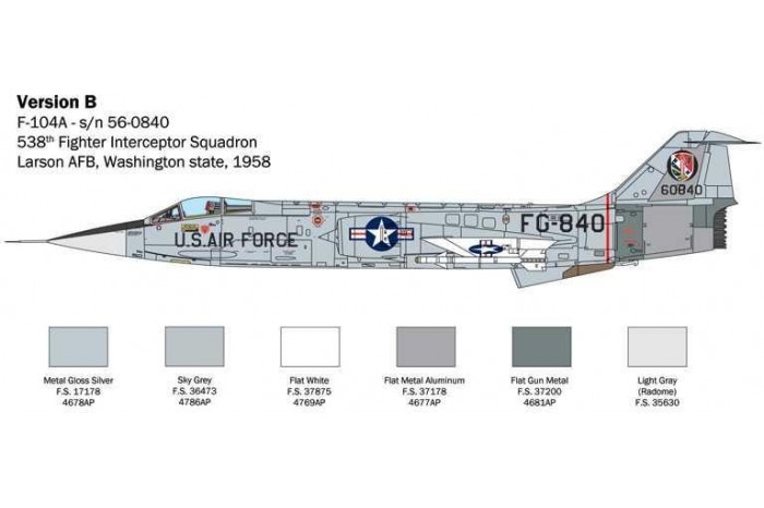 Model Kit letadlo 2515 - F-104 A/C Starfighter (1:32)