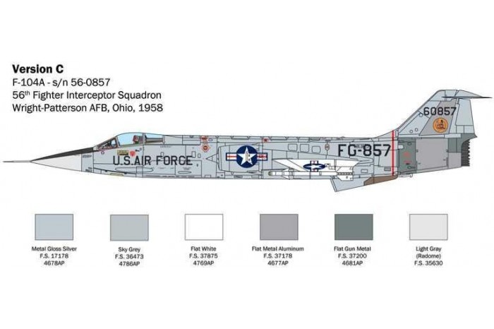 Model Kit letadlo 2515 - F-104 A/C Starfighter (1:32)