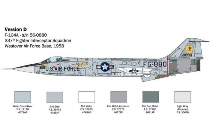 Model Kit letadlo 2515 - F-104 A/C Starfighter (1:32)
