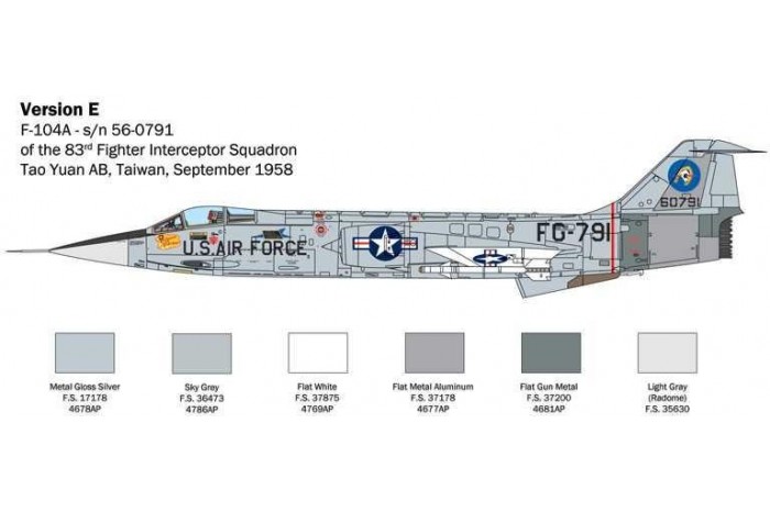 Model Kit letadlo 2515 - F-104 A/C Starfighter (1:32)