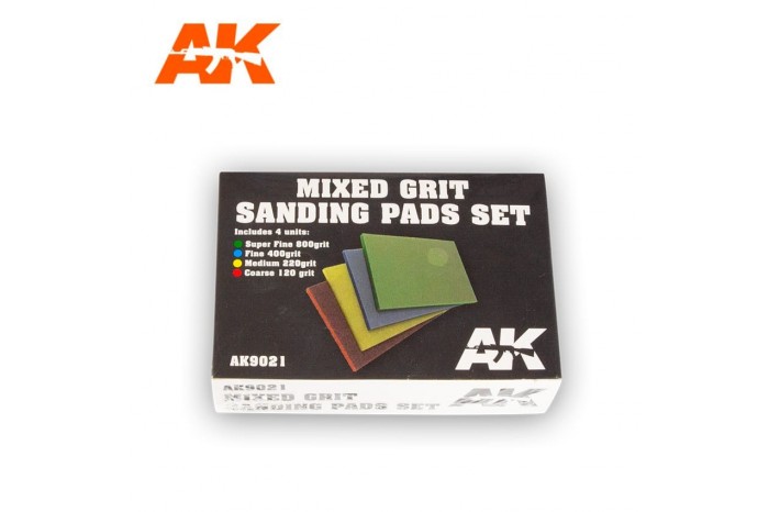 Mixed Grit Sanding Pads 4x120-800 grit - AK9021