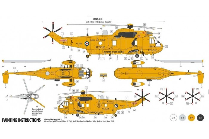 Starter Set vrtulník A55307A - Westland Sea King HAR.3 (1:72)