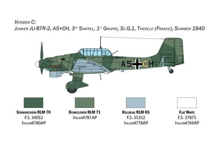 Model Kit letadlo 2807 - Ju-87B Stuka - Battle of Britain 80th Anniversary (1:48)