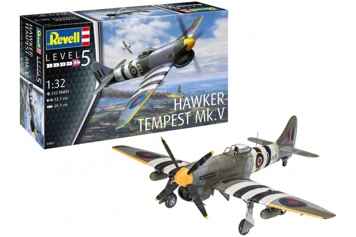 Plastic ModelKit letadlo 03851 - Hawker Tempest V (1:32)