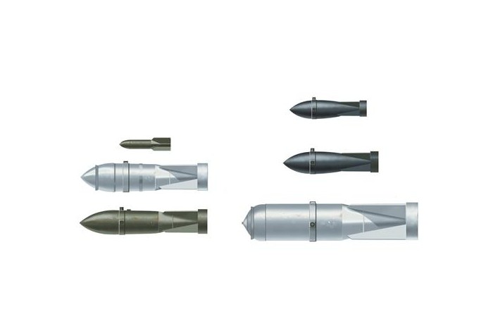 Model Kit doplňky 26101 - WW 2nd German aircraft weapons (I° bombs version) (1:72)