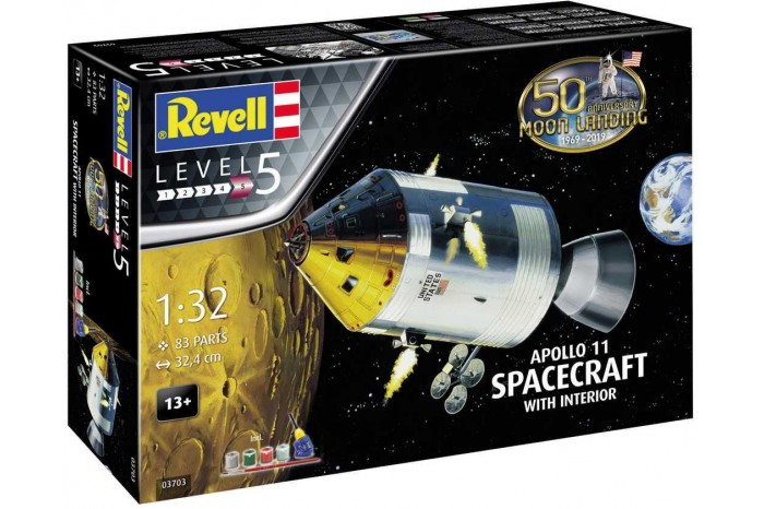 Gift-Set 03703 - Apollo 11 Spacecraft with Interior (50 Years Moon Landing) (1:32)