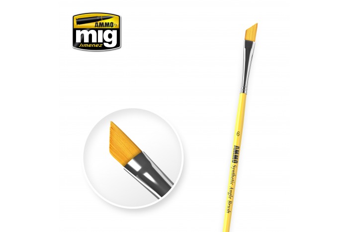 6 SYNTETIC ANGLE BRUSH - 8607