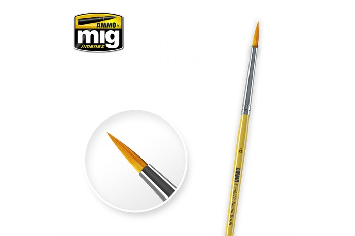 6 SYNTETIC ROUND BRUSH - 8616