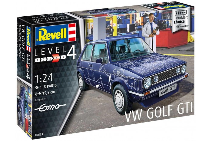 Plastic ModelKit auto 07673 - VW Golf Gti "Builders Choice" (1:24)