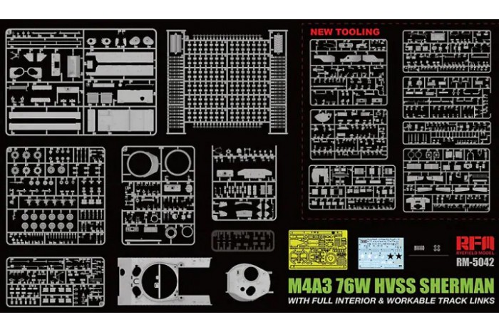 M4A3 76W HVSS Sherman w/full interior (1:35) - 5042