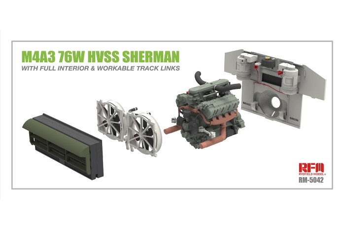 M4A3 76W HVSS Sherman w/full interior (1:35) - 5042