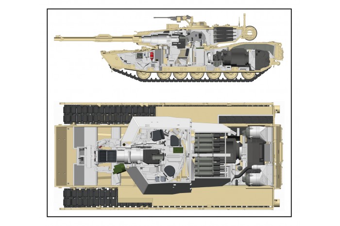 M1A1 / A2 Abrams with Full Interior 2in1 (1:35) - 5007