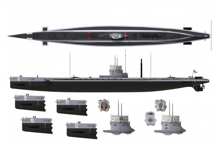 U-Boat SM U-9 (1:72) - 72001